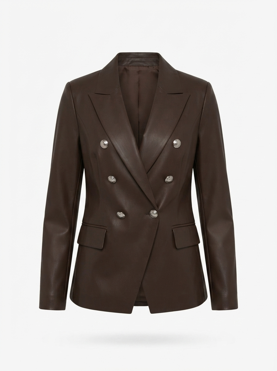 Elsie Button-Up Collared Blazer | Women's Fitted Jacket