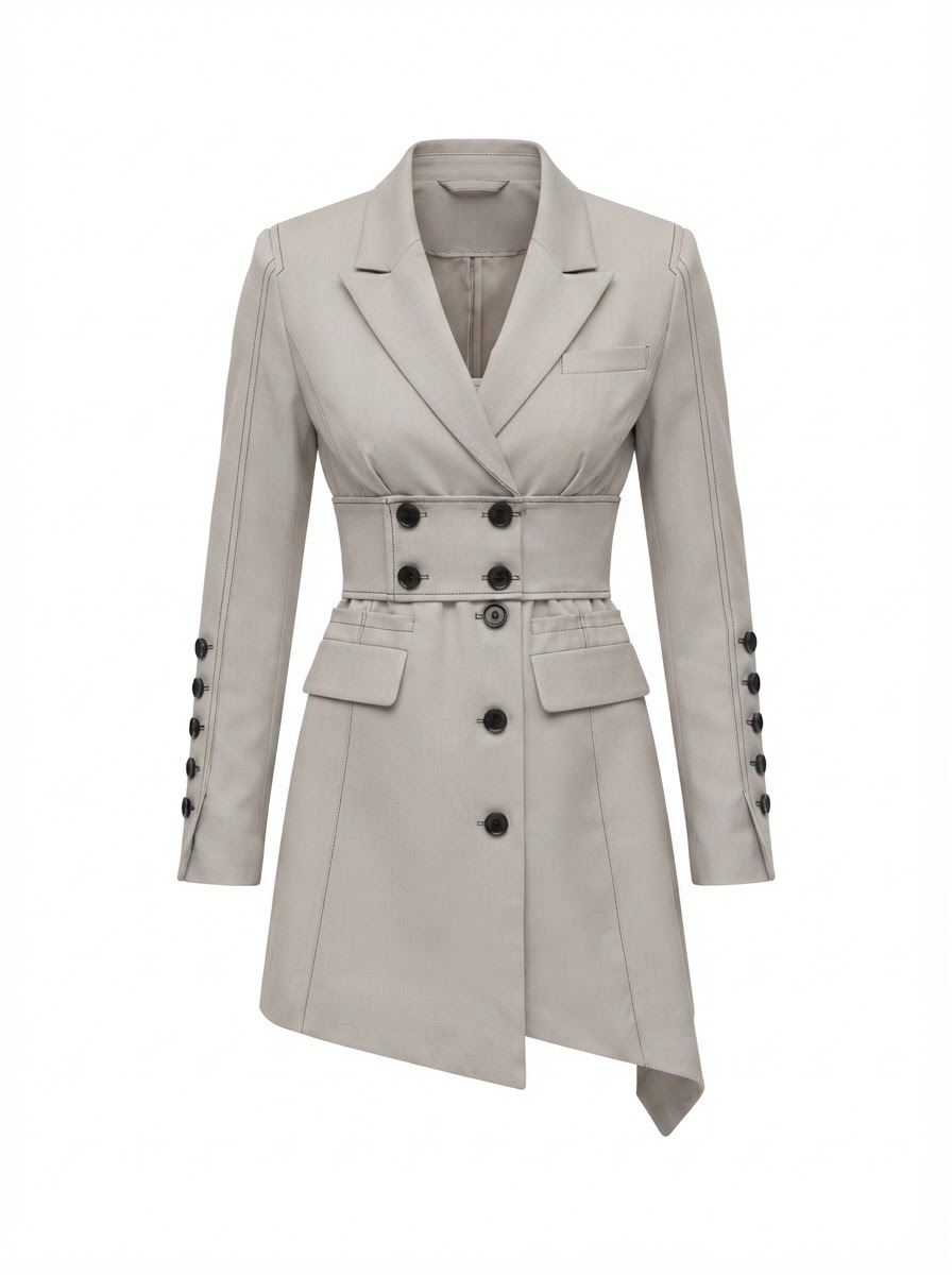 Odette Belted Blazer Dress | Women's Suit-Style Midi