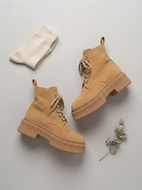 Sienna Suede Chunky-Heel Ankle Boots | Women's Winter Footwear