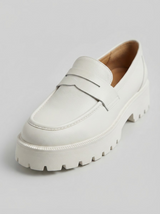 Bianca Genuine Leather Platform Loafers | Women's Slip-On Flats