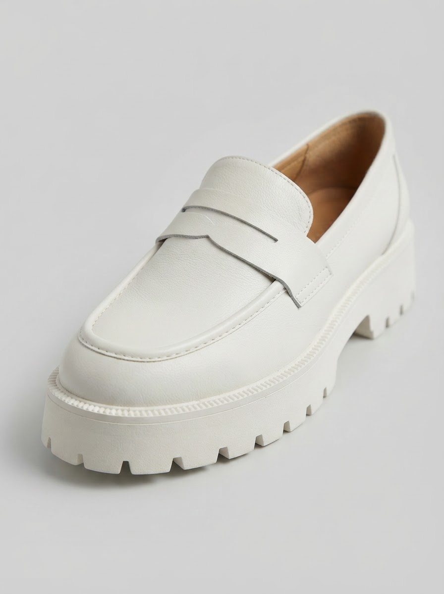 Bianca Genuine Leather Platform Loafers | Women's Slip-On Flats
