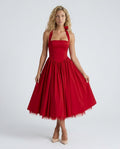 Mariana | Halter Corset Tulle Midi Dress