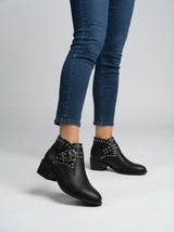 Studded Buckle Chelsea Boots