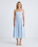 Noor | Spaghetti Strap Lace-Up Midi Dress