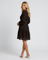 Ada | Vintage Lace-Trim Midi Dress