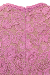 Rosa | Short Sleeve Lace Midi Dress