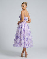 Rosalie | Ruched Floral A-Line Midi Dress