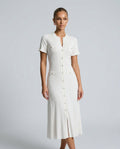 Marlowe | Perforated Knit Midi Dress