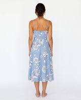 Xenia | Spaghetti Strap Floral Midi Dress