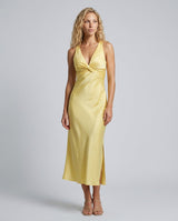 Amélie | Satin-Look Twist Detail Midi Dress