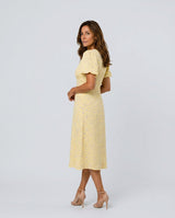Fern | Floral Print V-Neck Midi Dress
