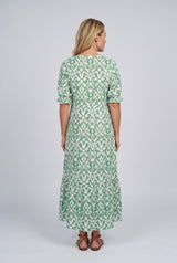 Sienna | Boho Floral Print Midi Dress