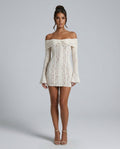 Cléo | Floral Lace Off-Shoulder Mini Dress