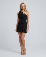 Antonella | Strapless 3D Floral Appliqué Mini Dress