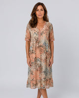 Mira | Relaxed Floral Pocket Midi Dress