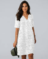 Avenzia | Floral V-Neck Midi Dress