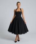Mariana | Halter Corset Tulle Midi Dress
