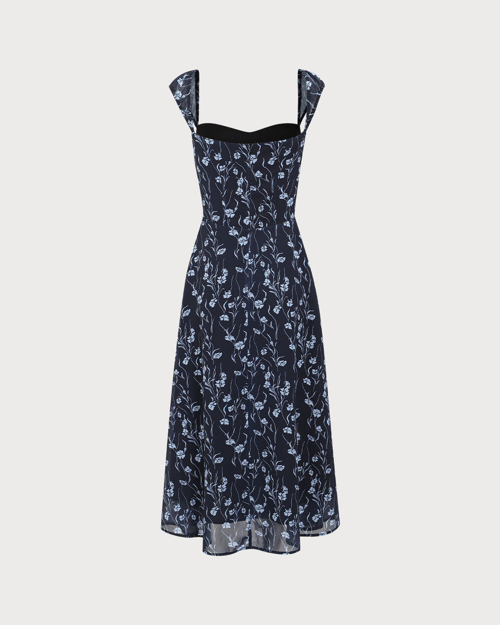 Margot | Floral Sweetheart Midi Dress