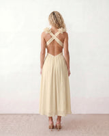 Giedre | Lace-Up A-Line Midi Dress